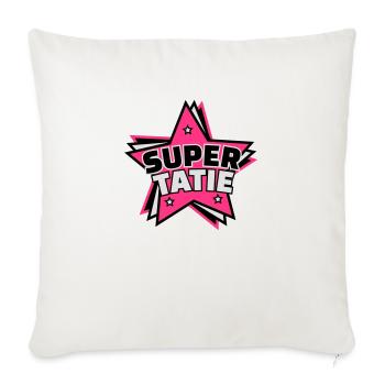 Super tatie - Housse de coussin décorative 45 x 45 cm - blanc nature - Devant