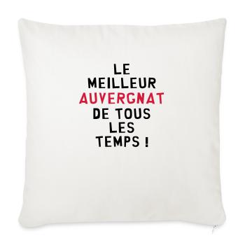 Auvergne / Auvergnat / Auvergnate / Région France - Housse de coussin décorative 45 x 45 cm - blanc nature - Devant