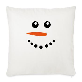 bonhommes de neige - Housse de coussin décorative 45 x 45 cm - blanc nature - Devant