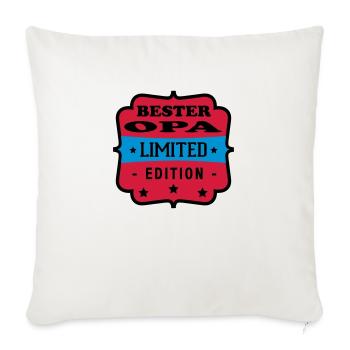 Bester opa limited edition - Sofa pillowcase 17,3'' x 17,3'' (45 x 45 cm) - natural white - Front