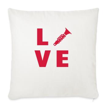Clarinette Clarinettiste Musique Musicien Concert - Housse de coussin décorative 45 x 45 cm - blanc nature - Devant