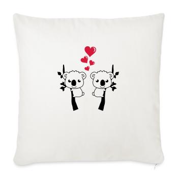 koalas_in_love_001 - Sofakissenbezug 45 x 45 cm - Naturweiß  - Vorne
