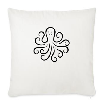 krake_01 - Sofa pillowcase 17,3'' x 17,3'' (45 x 45 cm) - natural white - Front