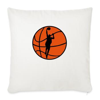 Basketball & Basketball Player - Sofa pillowcase 17,3'' x 17,3'' (45 x 45 cm) - natural white - Front