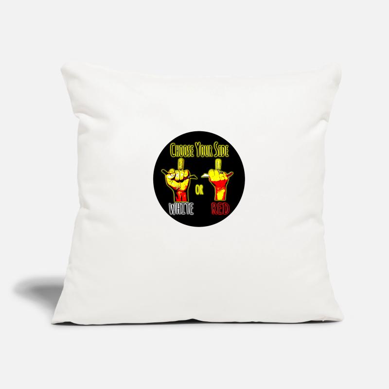 Wählen Sie Ihre Seite, ob Sie weiß oder rot sind Sofakissenbezug 45 x 45 cm