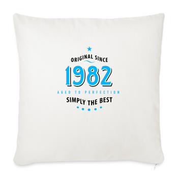 Original depuis 1982 anniversaire tout simplement la meilleure star - Housse de coussin décorative 45 x 45 cm - blanc nature - Devant