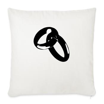Golden Wedding Wedding Marriage Engagement Bride 1 - Sofa pillowcase 17,3'' x 17,3'' (45 x 45 cm) - natural white - Front