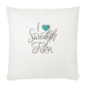Schweden Schweden Viking Norden Skandinavien fika - Sofakissenbezug 45 x 45 cm - Naturweiß  - Vorne
