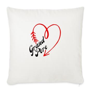grand-père cœur - Housse de coussin décorative 45 x 45 cm - blanc nature - Devant