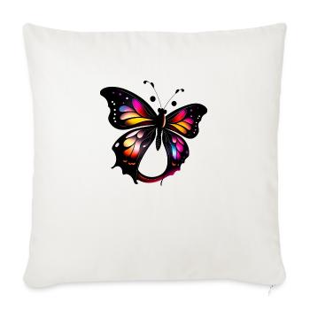 Papillon - Housse de coussin décorative 45 x 45 cm - blanc nature - Devant