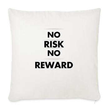 No Risk No reward - Housse de coussin décorative 45 x 45 cm - blanc nature - Devant