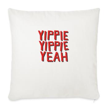 Yippie Yippie Yeah - Die 2000er-Party - Sofakissenbezug 45 x 45 cm - Naturweiß  - Vorne