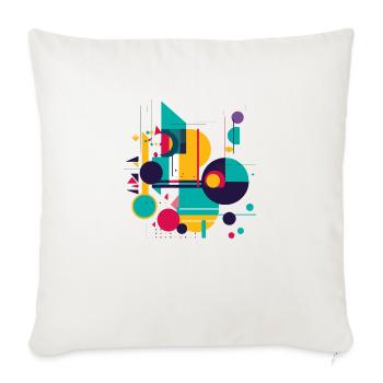 Abstract design - Sofa pillowcase 17,3'' x 17,3'' (45 x 45 cm) - natural white - Front