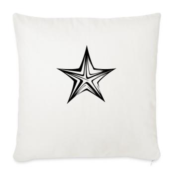 noble hand-drawn star - Sofa pillowcase 17,3'' x 17,3'' (45 x 45 cm) - natural white - Front