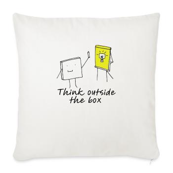 Think outside the box - Sofa pillowcase 17,3'' x 17,3'' (45 x 45 cm) - natural white - Front