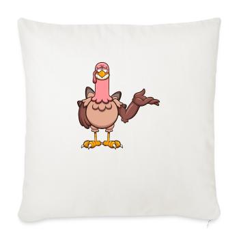 Cartoon Turkey - Sofa pillowcase 17,3'' x 17,3'' (45 x 45 cm) - natural white - Front