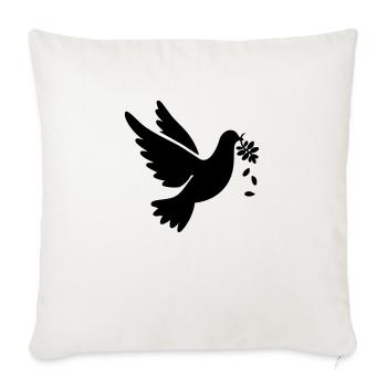 Colombe de la paix contre la guerre pour la paix - Housse de coussin décorative 45 x 45 cm - blanc nature - Devant