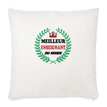 MEILLEUR ENSEIGNANT DU MONDE - Housse de coussin décorative 45 x 45 cm - blanc nature - Devant