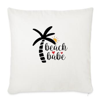 Beach babe - Sofa pillowcase 17,3'' x 17,3'' (45 x 45 cm) - natural white - Front