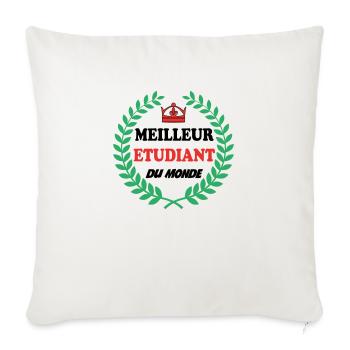 MEILLEUR ETUDIANT DU MONDE - Housse de coussin décorative 45 x 45 cm - blanc nature - Devant