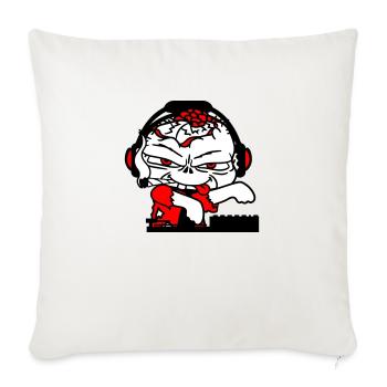 Zombie Monster DJ Horreur Mixer Musique de fête - Housse de coussin décorative 45 x 45 cm - blanc nature - Devant