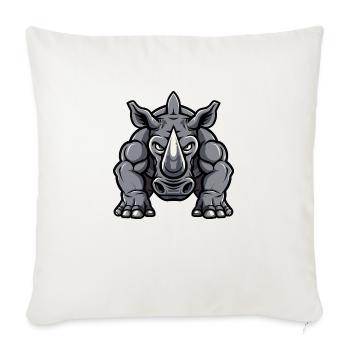 Rhino Comic - Sofa pillowcase 17,3'' x 17,3'' (45 x 45 cm) - natural white - Front