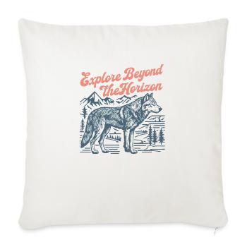 Explorez au-delà de l’horizon - Housse de coussin décorative 45 x 45 cm - blanc nature - Devant
