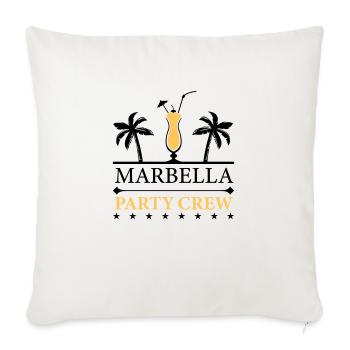 Équipe de fête à Marbella - Housse de coussin décorative 45 x 45 cm - blanc nature - Devant