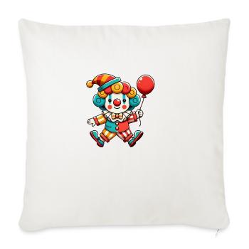 clown - Sofa pillowcase 17,3'' x 17,3'' (45 x 45 cm) - natural white - Front