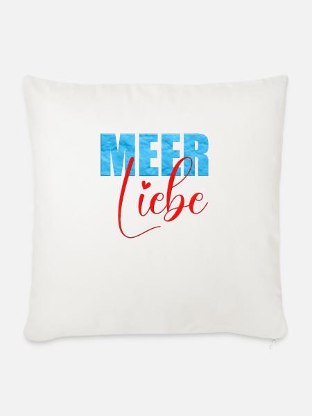Meer Liebe - Sofakissenbezug 45 x 45 cm - Naturweiß