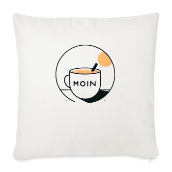 Bonjour - Housse de coussin décorative 45 x 45 cm - blanc nature - Devant