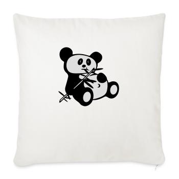 lazy panda - Sofa pillowcase 17,3'' x 17,3'' (45 x 45 cm) - natural white - Front