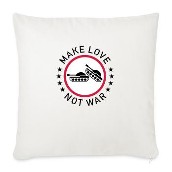 Faites l'amour, pas la guerre (3C) - Housse de coussin décorative 45 x 45 cm - blanc nature - Devant