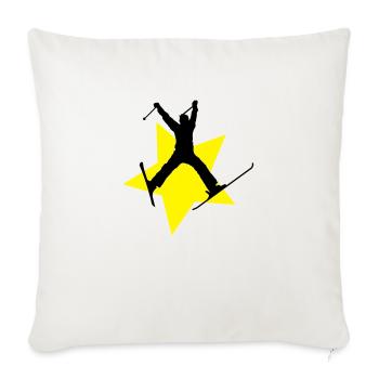 ski jump star - Sofa pillowcase 17,3'' x 17,3'' (45 x 45 cm) - natural white - Front