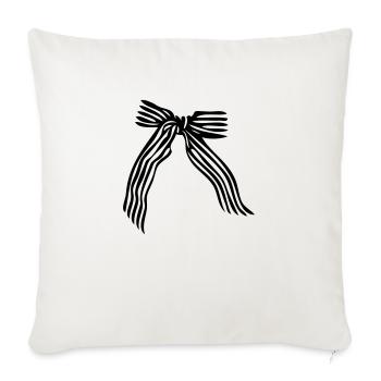 Stripes pattern ribbon - Sofa pillowcase 17,3'' x 17,3'' (45 x 45 cm) - natural white - Front