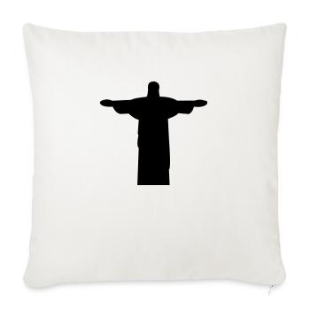 jesus_statue - Housse de coussin décorative 45 x 45 cm - blanc nature - Devant