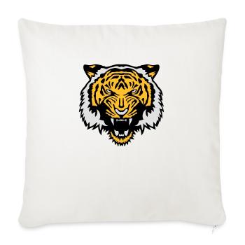 wild animal tiger tiger face cartoon - Sofa pillowcase 17,3'' x 17,3'' (45 x 45 cm) - natural white - Front