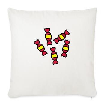 bonbons_2_f3 - Housse de coussin décorative 45 x 45 cm - blanc nature - Devant