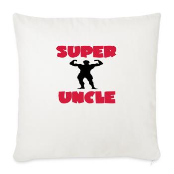Super uncle - Sofa pillowcase 17,3'' x 17,3'' (45 x 45 cm) - natural white - Front