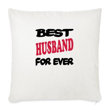 Best husband for ever - Housse de coussin décorative 45 x 45 cm - blanc nature - Devant