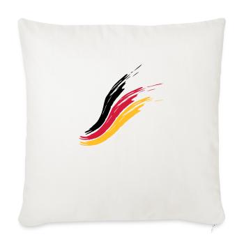 allemagne drapeau pays fier patrie allemand tri - Housse de coussin décorative 45 x 45 cm - blanc nature - Devant