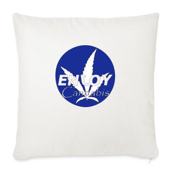 PROFITEZ DU CANNABIS - Housse de coussin décorative 45 x 45 cm - blanc nature - Devant
