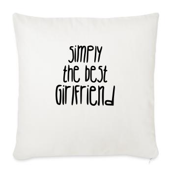 Love Lover Girlfriend Liebling Heart Schatz - Sofa pillowcase 17,3'' x 17,3'' (45 x 45 cm) - natural white - Front