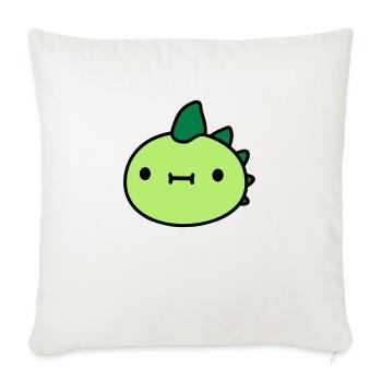 dinosaur head face - Sofa pillowcase 17,3'' x 17,3'' (45 x 45 cm) - natural white - Front