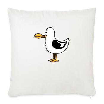 funny moeve beach bird hunger - Sofa pillowcase 17,3'' x 17,3'' (45 x 45 cm) - natural white - Front