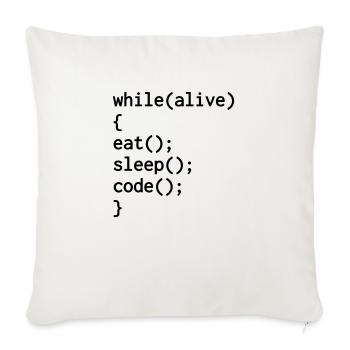 Entwickler / Informatiker / Programmierer / - Sofakissenbezug 45 x 45 cm - Naturweiß  - Vorne