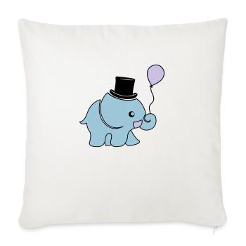 elefant_artist_002 - Housse de coussin décorative 45 x 45 cm - blanc nature - Devant