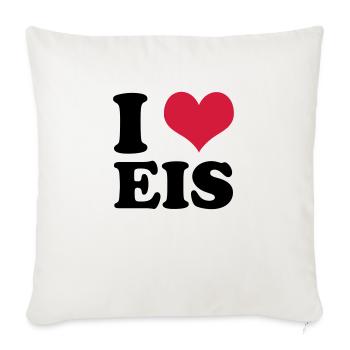 I Love Eis - Sofakissenbezug 45 x 45 cm - Naturweiß  - Vorne
