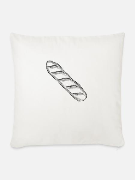 Baguette Design - Sofakissenbezug 45 x 45 cm - Naturweiß