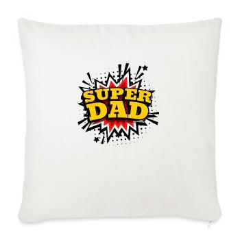 Der SuperDad Geschenkidee - Sofakissenbezug 45 x 45 cm - Naturweiß  - Vorne